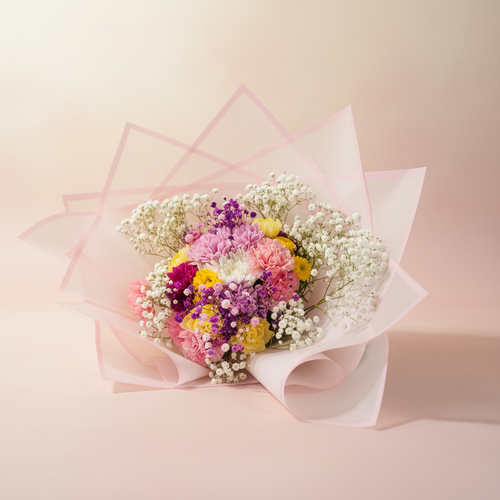 Bouquet fondo crema